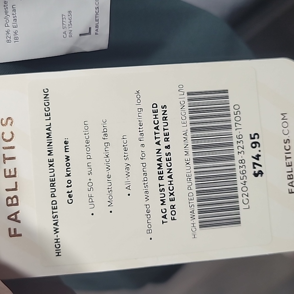 NWT Fabletics High-Waisted PureLuxe Minimal Legging NWT - Picture 4 of 5